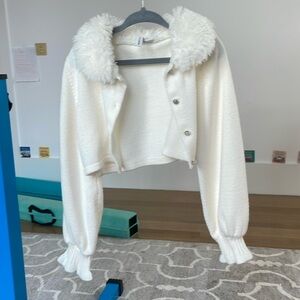 Janie and Jack Fur Cardigan